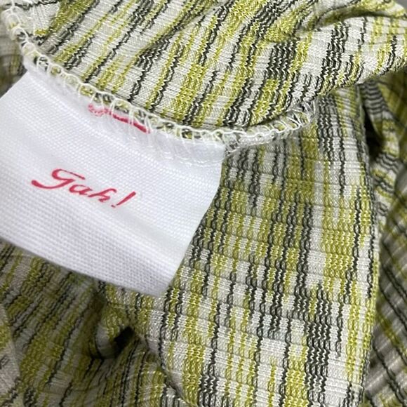 Lisa Says Gah Josie Pant Honeydew M Ribbed Space Dyed Split Flared Hem High Rise - Picture 10 of 15